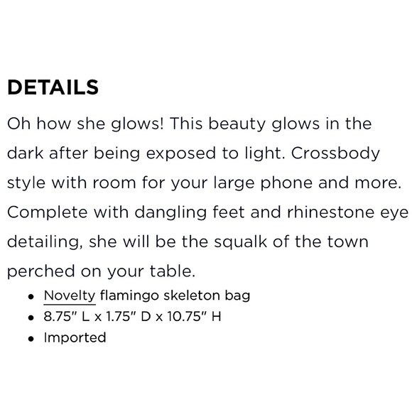 Betsey Johnson Flamingo Skeleton Bag NWT/HTF! - Picture 6 of 10